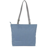Roka Blue Trafalgar B Medium Hickory with Red Recycled Canvas Tote Bag