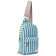 Roka Blue Willesden B Large Recycled Canvas Crossbody Bag
