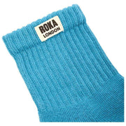 Roka Blue Windsor Solid Crew Socks