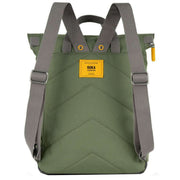 Roka Green Canfield B Medium Yellow Label Recycled Canvas Backpack