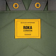 Roka Green Canfield B Medium Yellow Label Recycled Canvas Backpack