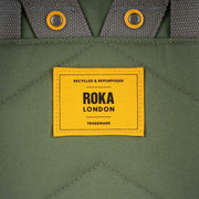 Roka Green Canfield B Medium Yellow Label Recycled Canvas Backpack