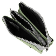 Roka Green Carnaby Small Black Label Recycled Canvas Wallet