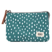 Roka Green Carnaby Small Drizzle Sustainable Canvas Wallet