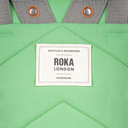 Roka Green Finchley A Medium Recycled Canvas Backpack