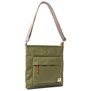 Roka Green Kennington B Medium Recycled Nylon Crossbody Bag