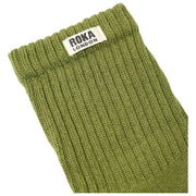 Roka Green Windsor Solid Crew Socks
