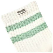 Roka Green Windsor Stripe Crew Socks