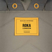 Roka Grey Canfield B Medium Yellow Label Recycled Canvas Backpack