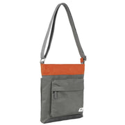 Roka Grey Kennington B Medium Creative Waste Two Tone Recycled Nylon Crossbody Bag