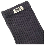 Roka Grey Windsor Solid Crew Socks