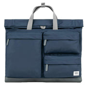 Roka Navy Blackfriars M Large Recycled Nylon Messenger Bag