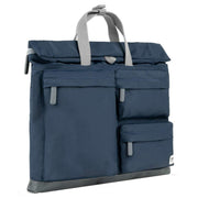 Roka Navy Blackfriars M Large Recycled Nylon Messenger Bag