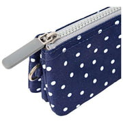 Roka Navy Carnaby Small Recycled Canvas Wallet