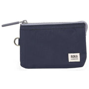 Roka Navy Carnaby Small Recycled Nylon Ripstop Wallet