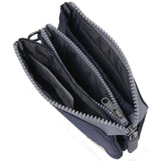 Roka Navy Carnaby Small Recycled Nylon Ripstop Wallet