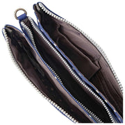 Roka Navy Carnaby XL Recycled Canvas Crossbody Bag
