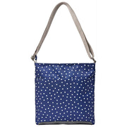 Roka Navy Kennington B Medium Recycled Canvas Crossbody Bag