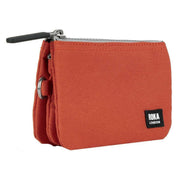 Roka Orange Carnaby Small Black Label Recycled Canvas Wallet