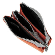 Roka Orange Carnaby Small Black Label Recycled Canvas Wallet