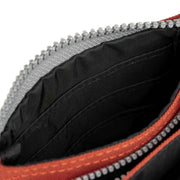 Roka Orange Carnaby Small Black Label Recycled Canvas Wallet