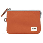 Roka Orange Carnaby Small Recycled Canvas Wallet