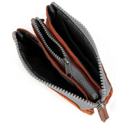 Roka Orange Carnaby Small Recycled Canvas Wallet