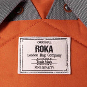 Roka Orange Finchley A Large Sustainable Canvas Backpack