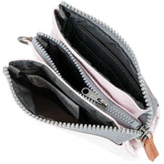Roka Pink Carnaby Small Recycled Canvas Wallet