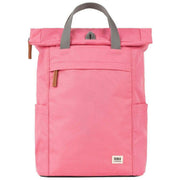 Roka Pink Finchley A Medium Recycled Canvas Backpack
