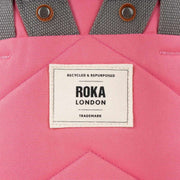 Roka Pink Finchley A Medium Recycled Canvas Backpack