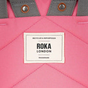 Roka Pink Finchley A Small Recycled Canvas Backpack