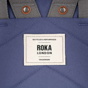 Roka Purple Finchley A Small Recycled Canvas Backpack