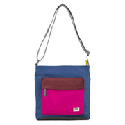 Roka Purple Kennington B Medium Creative Waste Colour Block Recycled Nylon Crossbody Bag