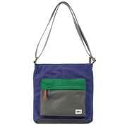 Roka Purple Kennington B Medium Creative Waste Colour Block Recycled Nylon Crossbody Bag