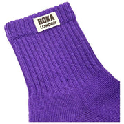 Roka Purple Windsor Solid Crew Socks