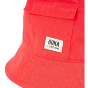 Roka Red Bedford Recycled Nylon Bucket Hat
