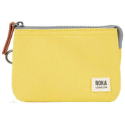 Roka Yellow Carnaby Small Recycled Canvas Wallet