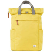 Roka Yellow Finchley A Medium Recycled Canvas Backpack