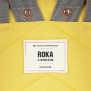 Roka Yellow Finchley A Small Recycled Canvas Backpack