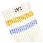 Roka Yellow Windosr Stripe Crew Socks