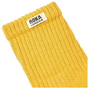 Roka Yellow Windsor Solid Crew Socks