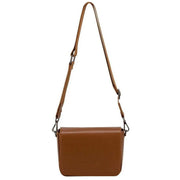 Smith and Canova Tan Smooth Leather Flap Over Cross Body Bag