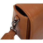 Smith and Canova Tan Smooth Leather Flap Over Cross Body Bag