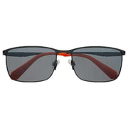 Superdry Black Metal Rim Large Fit Rectangular Sunglasses