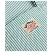 Superdry & Co Green Oxford Stripe Tote Bag