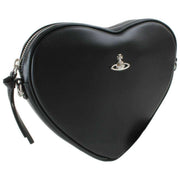 Vivienne Westwood Black Alexa Smooth Heart Crossbody Bag