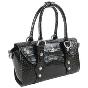 Vivienne Westwood Black Bettina Emboss Croc Mini Crossbody