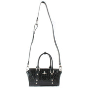 Vivienne Westwood Black Bettina Emboss Croc Mini Crossbody