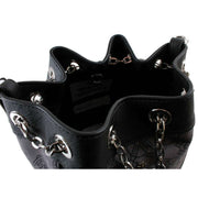 Vivienne Westwood Black Chrissy Re Jacquard Orborama Small Bucket Bag